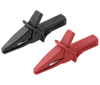 Pinzas de cocodrilo para puntas 4,0mm, Roja y Negra
