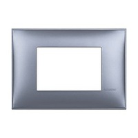 Placa embellecedora Classia de color Azul Metalizado - 3 módulos