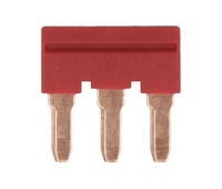 Puente para conector de palanca carril DIN, 6,0mm2 3 vías
