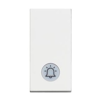 Pulsador iluminable Classia símbolo campana - 10A -250 Vca - Blanco - 1 módulo