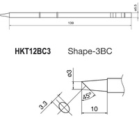 Punta para soldador HKFM2028 y estaciones HKFX951 y HKFX952