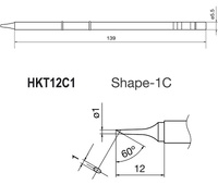 Punta para soldador HKFM2028 y estaciones HKFX951 y HKFX952