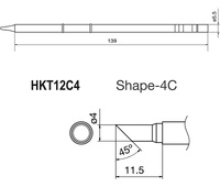 Punta para soldador HKFM2028 y estaciones HKFX951 y HKFX952
