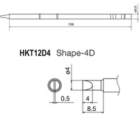 Punta para soldador HKFM2028 y estaciones HKFX951 y HKFX952