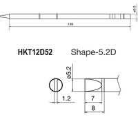 Punta para soldador HKFM2028 y estaciones HKFX951 y HKFX952