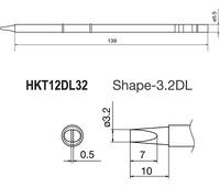 Punta para soldador HKFM2028 y estaciones HKFX951 y HKFX952
