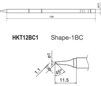 Punta para soldador HKFM2028 y estaciones HKFX951 y HKFX952