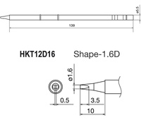 Punta para soldador HKFM2028 y estaciones HKFX951 y HKFX952