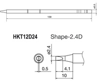 Punta para soldador HKFM2028 y estaciones HKFX951 y HKFX952
