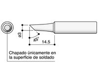 Punta serie T18 para soldador Hakko HKFX8801