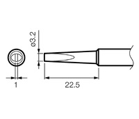 Punta serie T18 para soldador Hakko HKFX8801