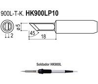 Puntas tipo L/ESD. Soldadores HK900l/908/908ESD/HK952L