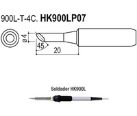 Puntas tipo L/ESD. Soldadores HK900l/908/908ESD/HK952L