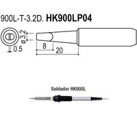 Puntas tipo L/ESD. Soldadores HK900l/908/908ESD/HK952L