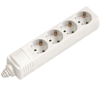 Regleta alimentación Schuko sin cable, sin interruptor 1E:4S
