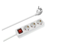 Regleta de alimentación Schuko con interruptor 1E:3S