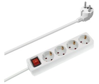 Regleta de alimentación Schuko con interruptor 1E:4S