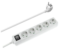 Regleta de red Schuko con interruptor 1E:5S
