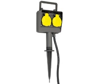 Regleta red 1E:2S para jardín exterior IP44 HO7RN-F