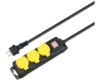 Regleta red 1E:3S + interruptor para exterior IP44 HO7RN-F