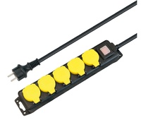 Regleta red 1E:5S + interruptor para exterior IP44 HO7RN-F