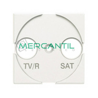 Tapa Adaptador con Serigrafia TV/R-SAT 2 Modulos Axolute BTICINO