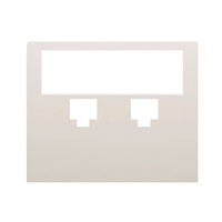 Tapa con portaetiquetas para adaptador doble RJ11/RJ45 Iris BJC - color blanco