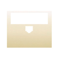 Tapa con portaetiquetas para conector RJ11/RJ45 Iris BJC - color beige