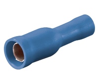 Terminal redondo hembra 4,0mm aislado azul