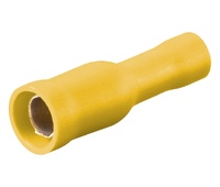 Terminal redondo hembra 5,0mm aislado amarillo