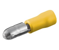 Terminal redondo macho pre-aisladode 5,0mm amarillo