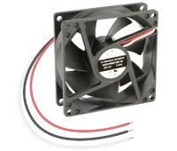 Ventilador 12Vcc 80X80X25mm, Cojinete, 3 cables