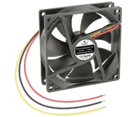 Ventilador 12Vcc 92X92X25mm, Cojinete, 3 cables