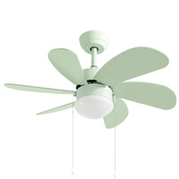 Ventilador techo Larde 2xE27 Ø82 6 aspas DC Verde