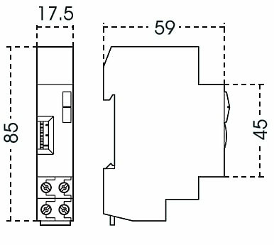 MINUTERO ESCALERA AUTOMATICO - 1 MODULO DIN