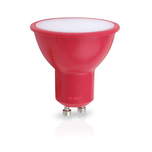 Bombilla dicroica decorativa LED 4W GU10 SMD rojo GSC 