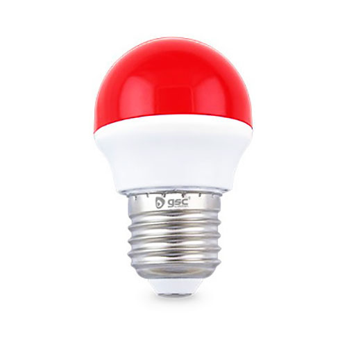 Bombilla esferica LED 2W E27 rojo GSC 