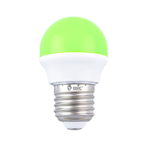 Bombilla esferica LED 2W E27 verde GSC 