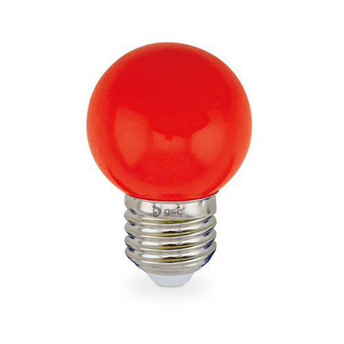 Bombilla esferica decorativa LED 1W E27 SMD rojo GSC 