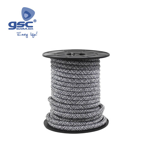 cable textil liso negro gris 10m cable textil liso negro gris 10m GSC