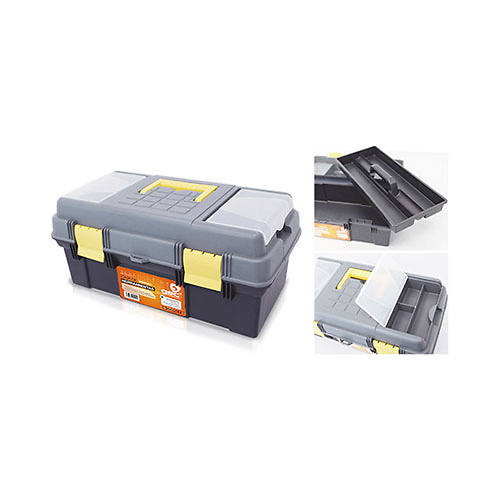 Caja de herramientas con doble fondo 390x250x225mm GSC 