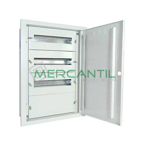 AERZETIX C48596 caja de empotrar modular 1 fila IP40 Cuadro eléctrico empotrable 220x165x95mm de 9 módulos