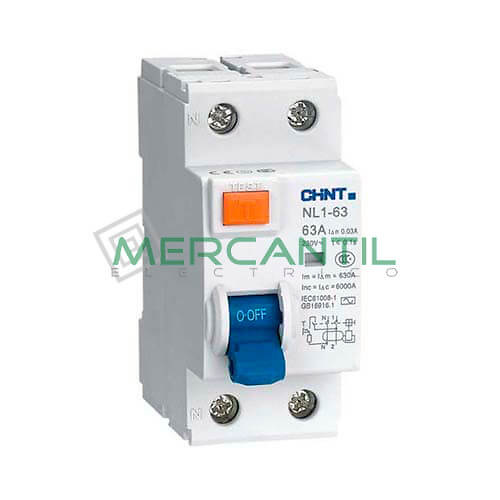 diferencial eléctrico chint NL1-2-63-30AC Interruptor Diferencial Puro 2P 63A CHINT