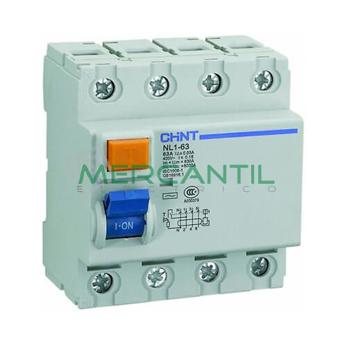 diferencial eléctrico NL1-4-25-30AC Interruptor Diferencial Puro 4P 25A CHINT