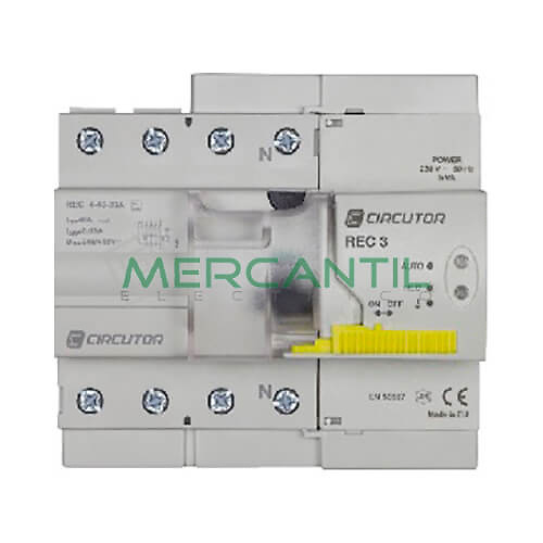 Diferencial Auto Rearmable Trifásico 4P (3P+N) 40A 30mA 6Ka. Interruptor  Diferencial Rearme Automático Clase AC. Disyuntor con Reconexión Automática  Tipo AC. Carril Din : : Bricolaje y herramientas