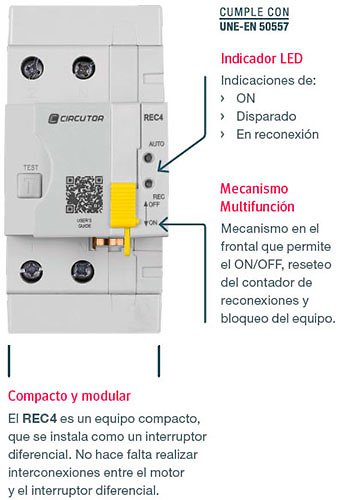 Diferencial Auto Rearmable Superinmunizado 2P 40A 30mA 6Ka. Interruptor  Diferencial Rearme Automático Clase A. Disyuntor Reconexión Automática  Super