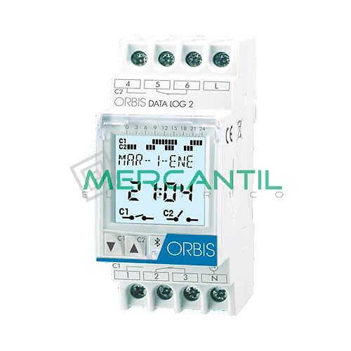 Interruptor Horario Digital Modular Diario/Semanal DATA LOG ORBIS