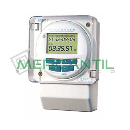 Interruptor Horario Digital Trascuadro Diario/Semanal MINI T LOG ORBIS - 1  Circuito - Menú principal, Domótica y programación, Detección y  programación, Temporización, Interruptor horario analógico/digital -  OB251512 - 141,55 EUR - Mercantil Eléctrico