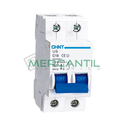 magnetotermico chint UB-2-10C Magnetotérmico 2P 10A Sector Terciario CHINT