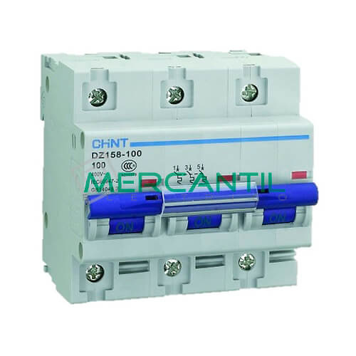 magnetotermico chint DZ158-3-63 Magnetotérmico 3P 100A Sector Industrial CHINT